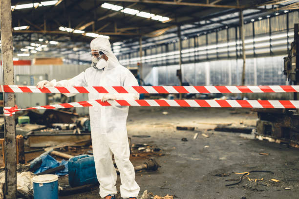 Professional Biohazard technician working in Pike, NH